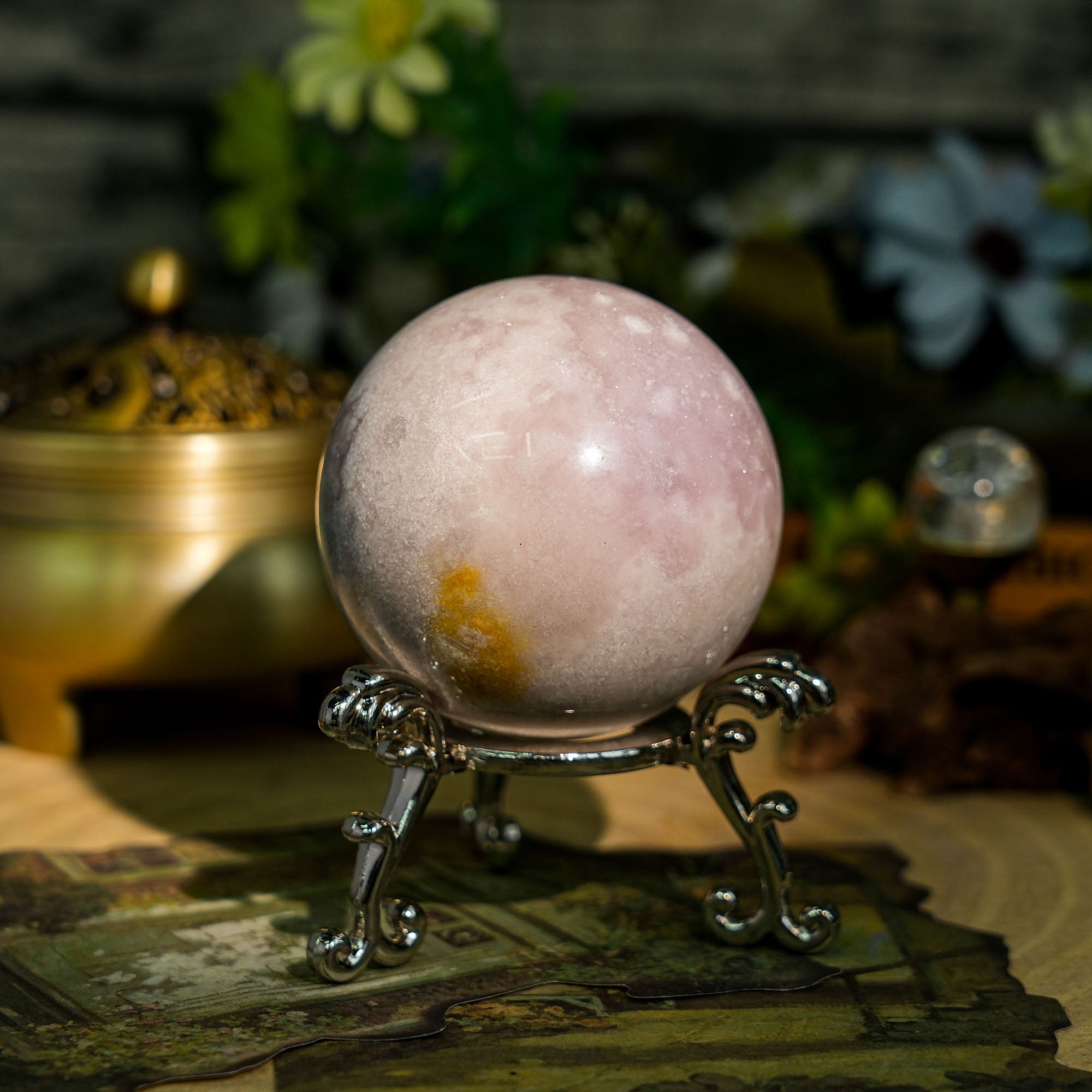 Pink Amethyst Sphere - helmsman - crystal