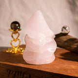 Pink Jade Flame Freeform - helmsman - crystal