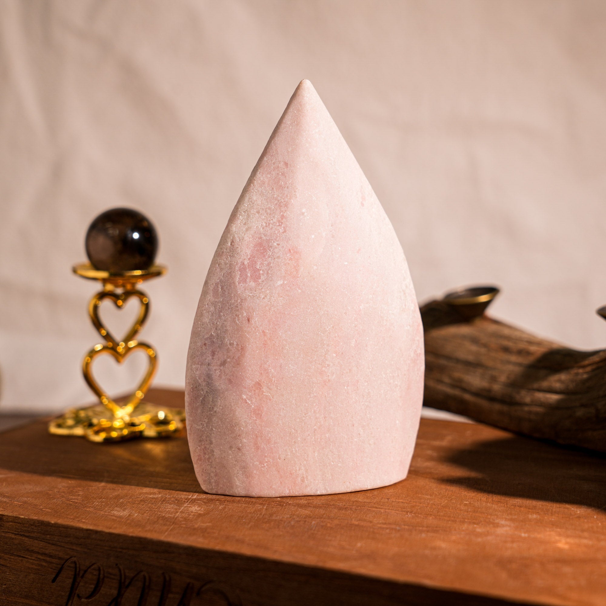 Pink Opal Flame Freeform - helmsman - crystal