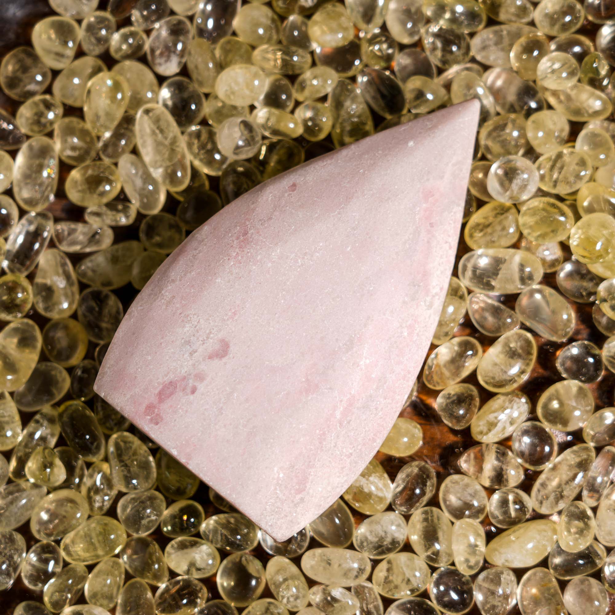 Pink Opal Flame Freeform - helmsman - crystal