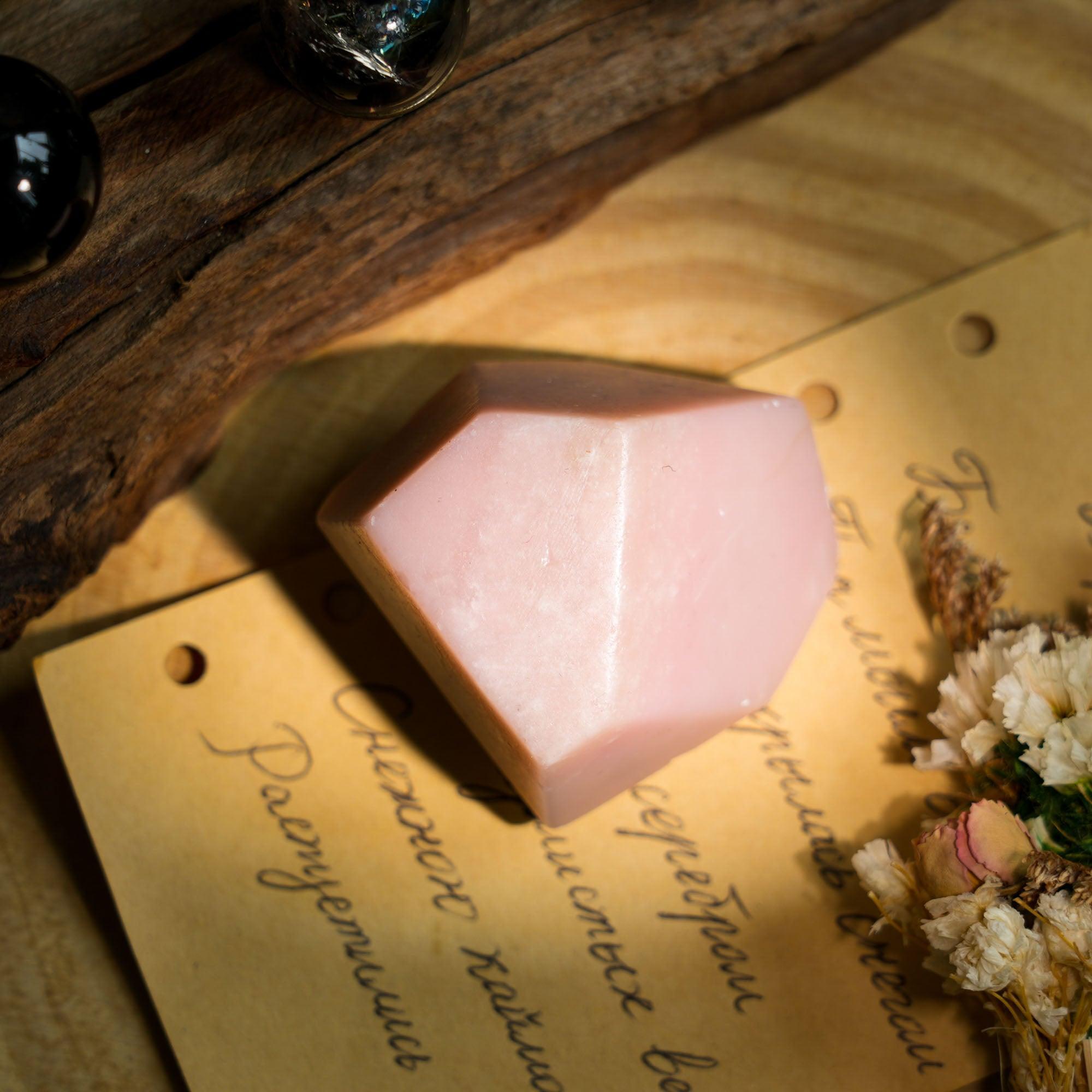 Pink Opal Freeform - helmsman - crystal