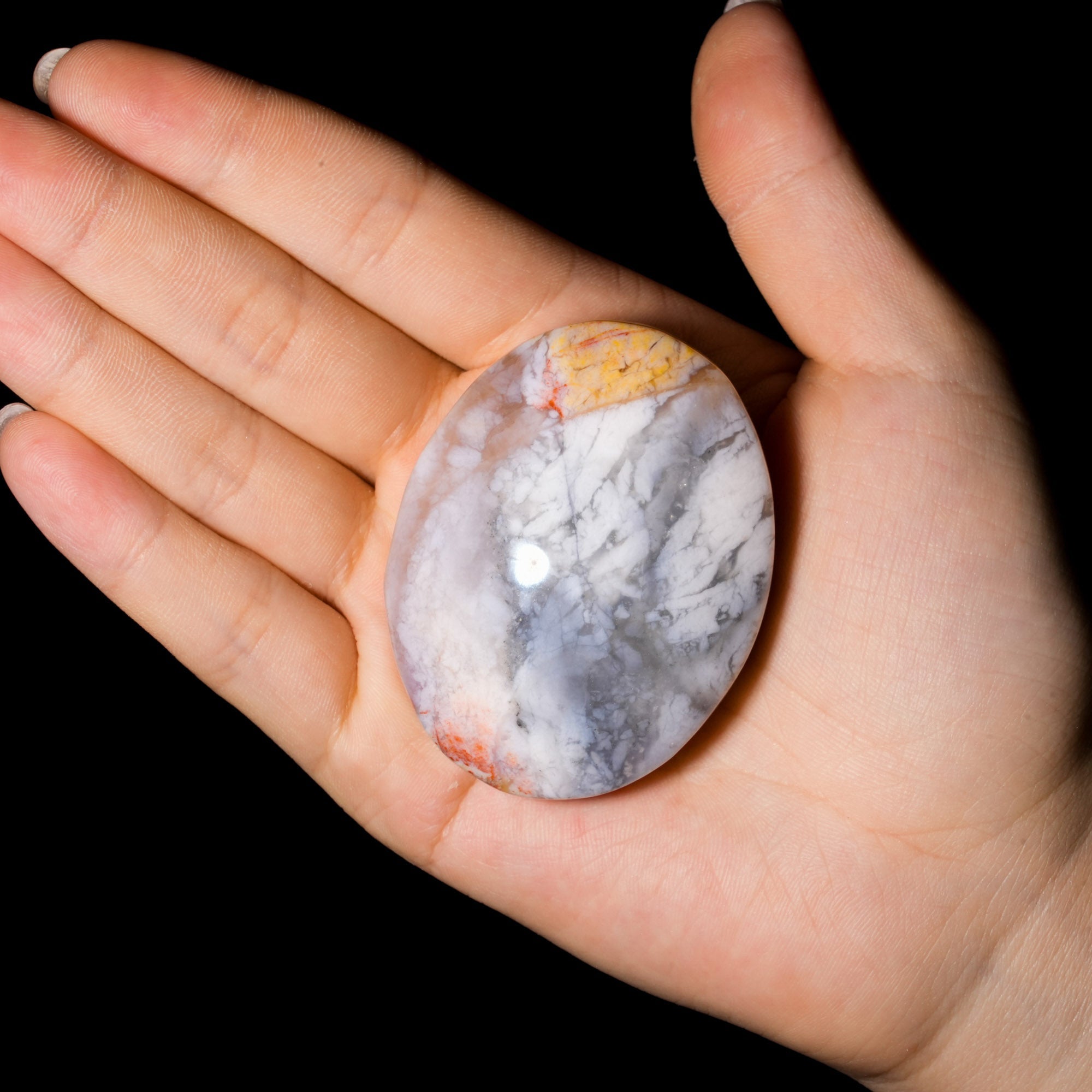 Plume Agate Palm Stone - helmsman - crystal