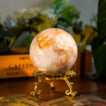 Plume Agate Sphere - helmsman - crystal