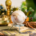 Plume Agate Sphere - helmsman - crystal