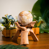Plume Agate Sphere - helmsman - crystal
