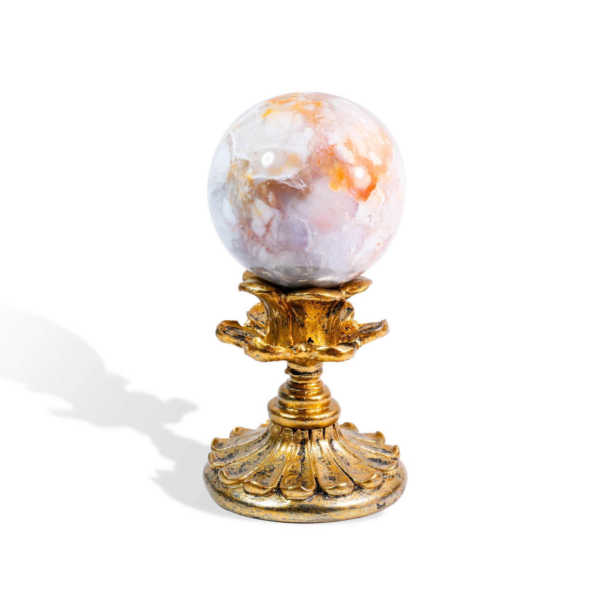 Plume Agate Sphere - helmsman - crystal