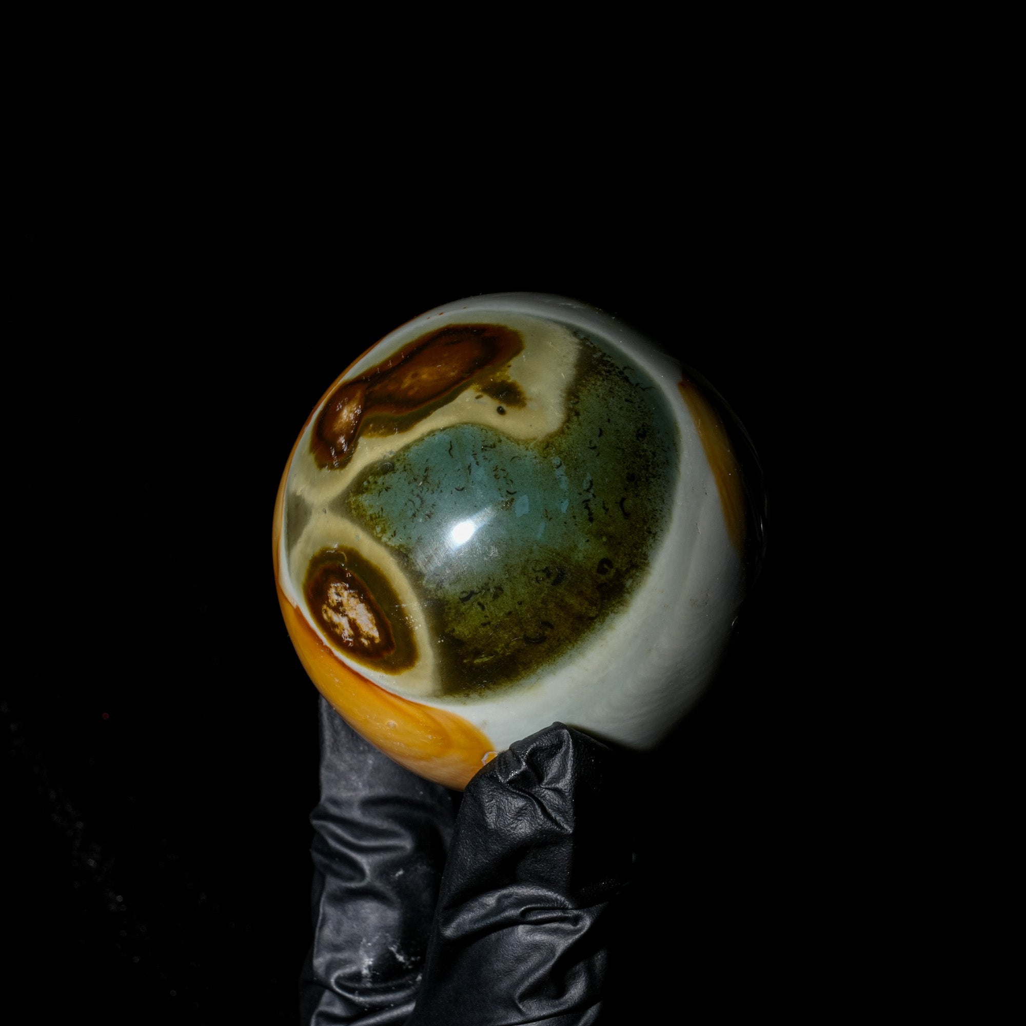Polychrome Jasper Sphere - helmsman - crystal