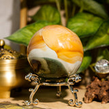 Polychrome Jasper Sphere - helmsman - crystal
