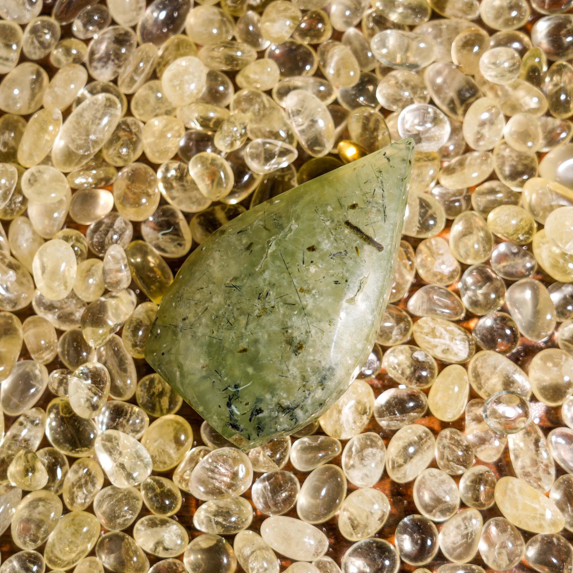 Prehnite Flame Freeform - helmsman - crystal