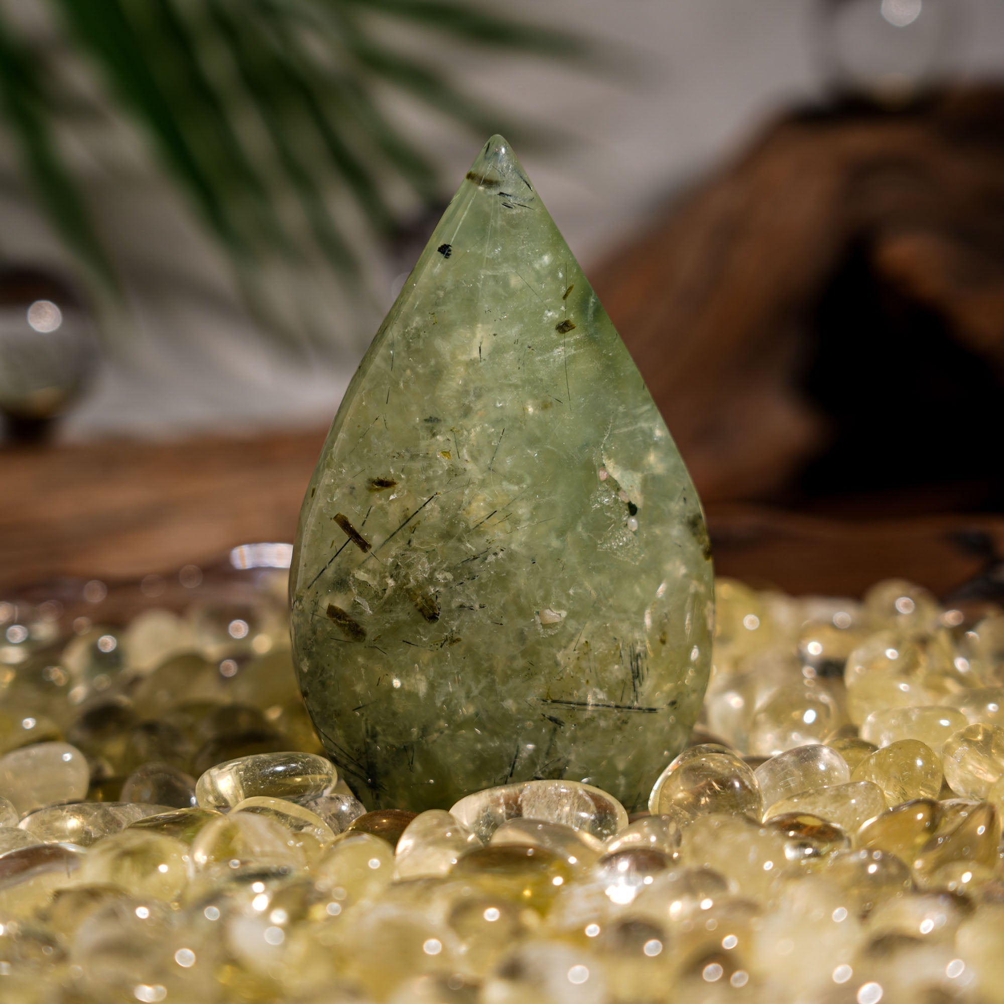 Prehnite Flame Freeform - helmsman - crystal
