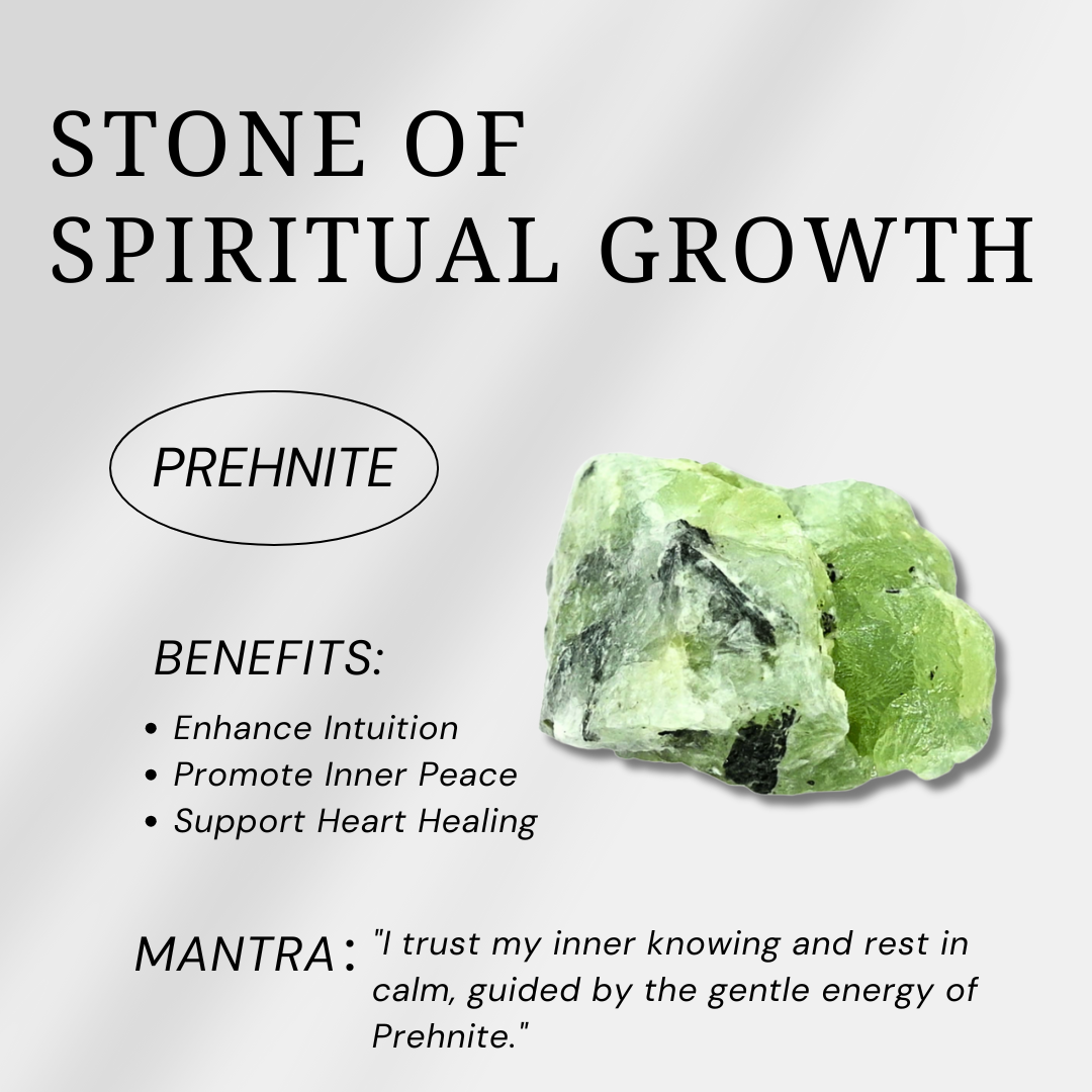Prehnite Moon-Helmsman Crystal