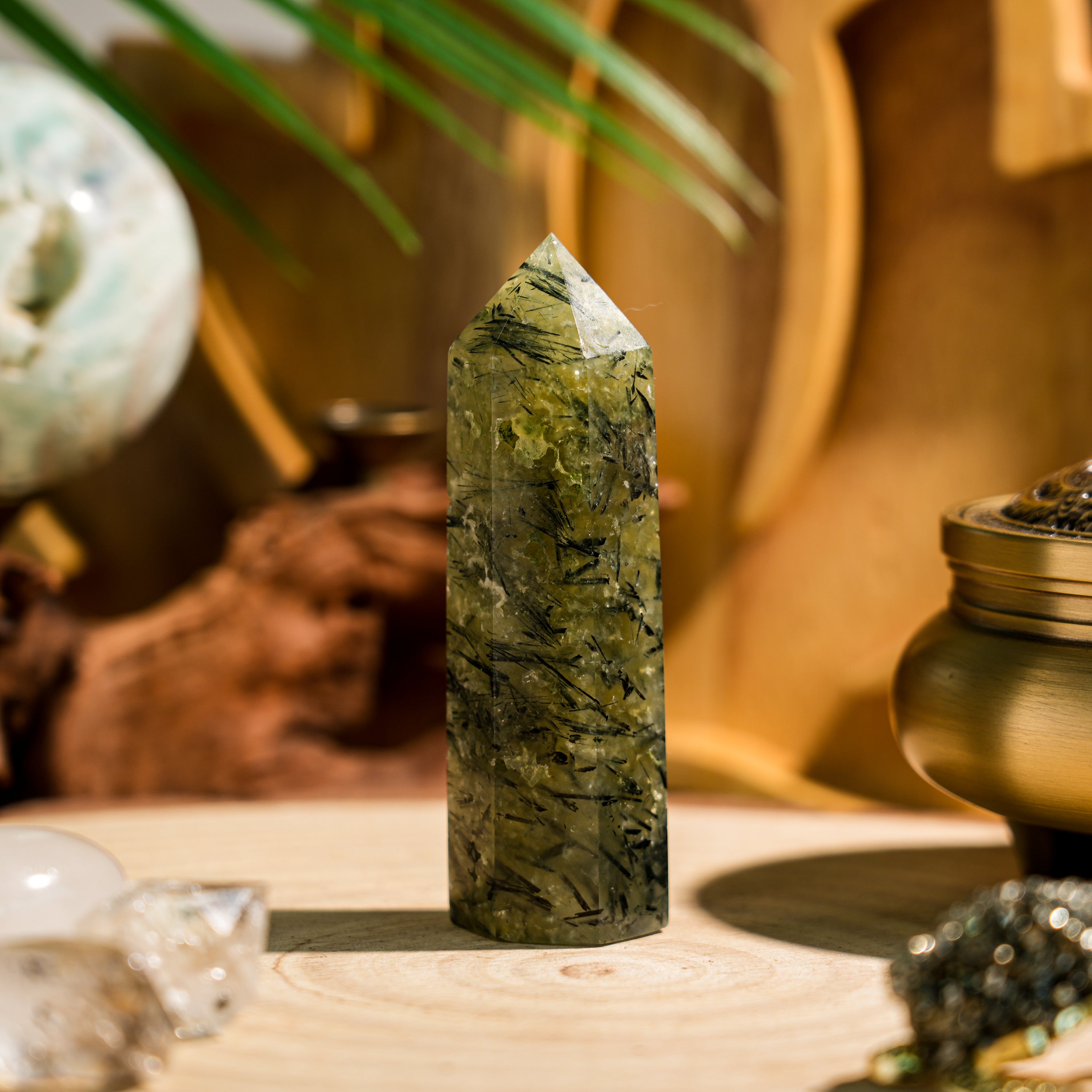 Prehnite Point-Helmsman Crystal