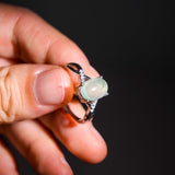 Prehnite Ring - helmsman - crystal