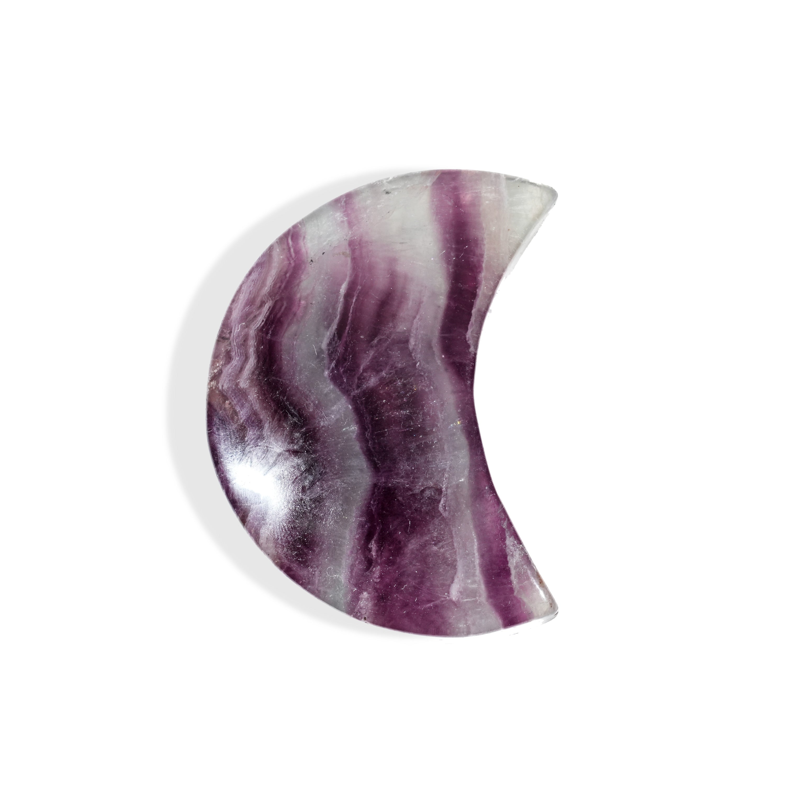 Purple Fluorite Moon-Helmsman Crystal
