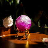 Purple Fluorite Sphere - helmsman - crystal