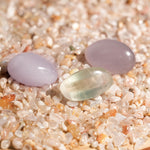 Purple Fluorite Tumbled Stone Set - helmsman - crystal