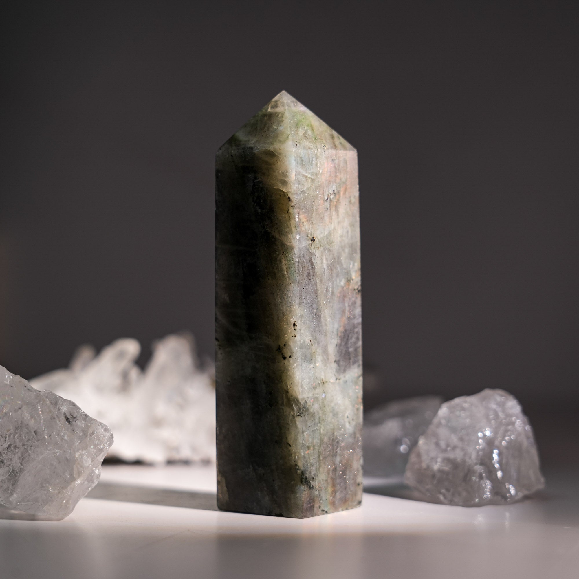 Purple Labradorite Tower - helmsman - crystal