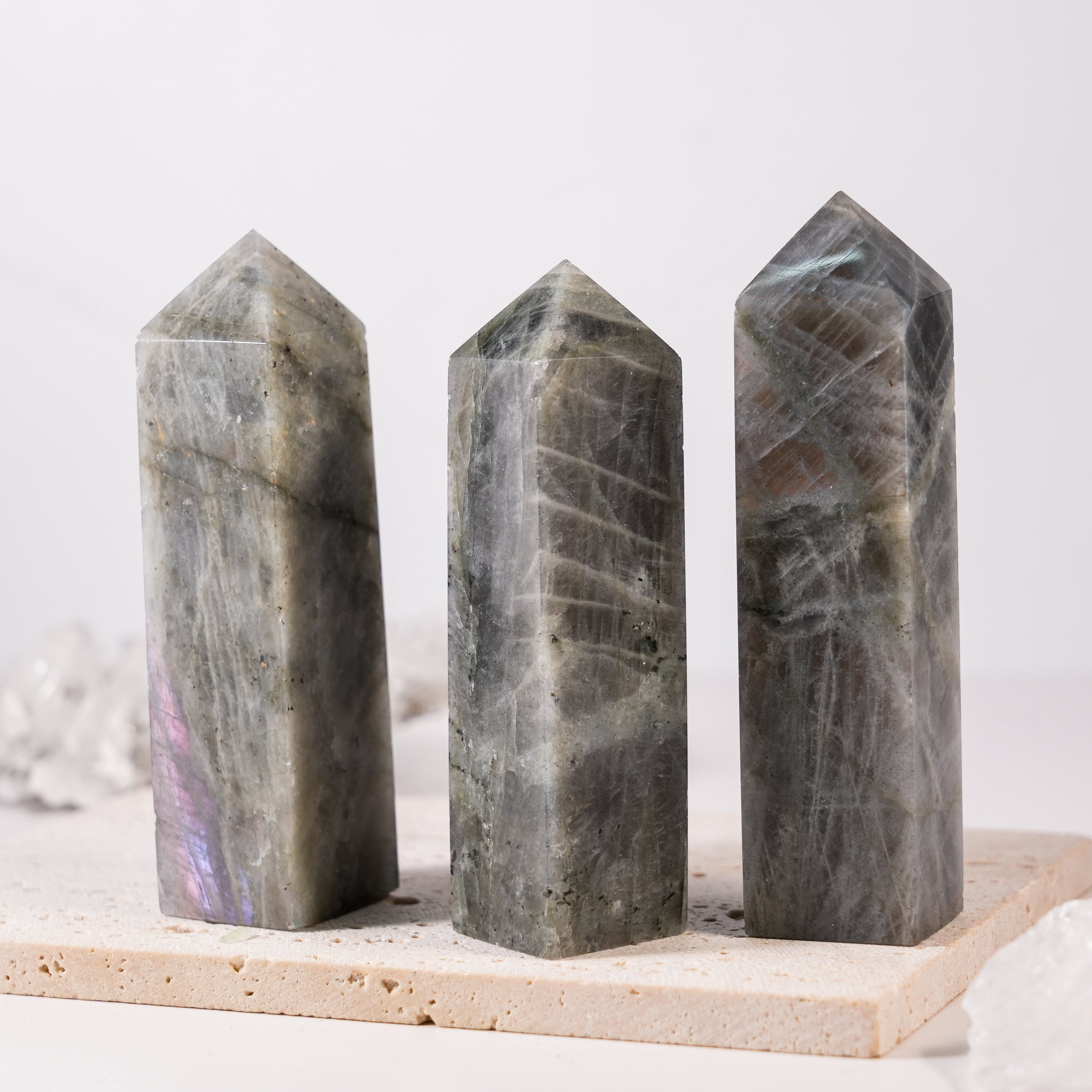 Purple Labradorite Tower-Helmsman Crystal