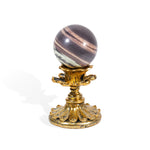 Purple Pottery Sphere - helmsman - crystal