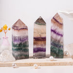 Rainbow Fluorite Tower - helmsman - crystal