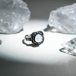 Rainbow Moonstone Ring - helmsman - crystal