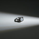 Rainbow Moonstone Ring - helmsman - crystal
