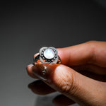 Rainbow Moonstone Ring - helmsman - crystal