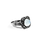 Rainbow Moonstone Ring - helmsman - crystal