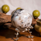 Rainbow Moonstone Sphere - helmsman - crystal