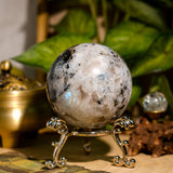Rainbow Moonstone Sphere - helmsman - crystal