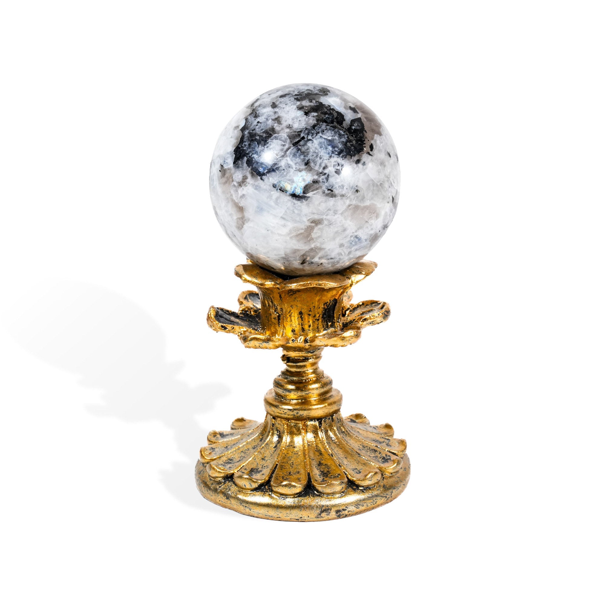 Rainbow Moonstone Sphere - helmsman - crystal