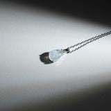 Rainbow Moonstone Teardrop Pendant Necklace - helmsman - crystal