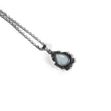 Rainbow Moonstone Teardrop Pendant Necklace - helmsman - crystal