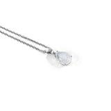 Rainbow Moonstone Teardrop Pendant Necklace - helmsman - crystal