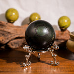 Rainbow Obsidian Sphere - helmsman - crystal