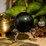 Rainbow Obsidian Sphere - helmsman - crystal