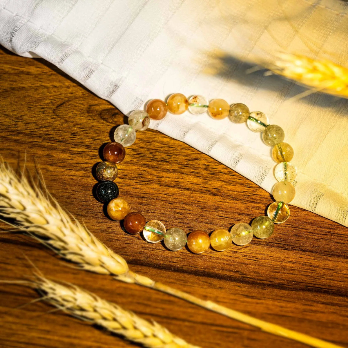 Rainbow Phantom Quartz Bracelet - helmsman - crystal