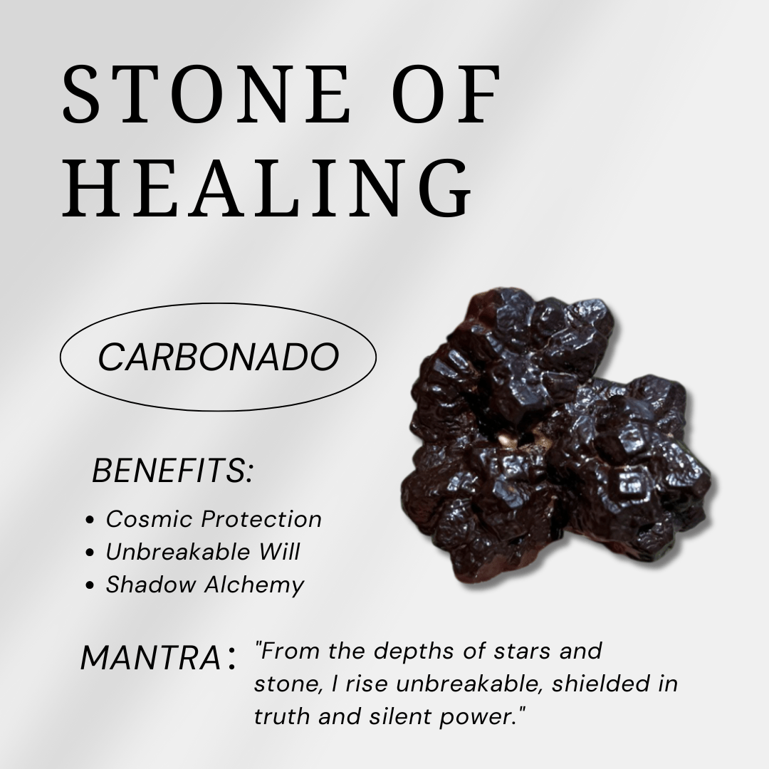Raw Black Carbonado - helmsman - crystal