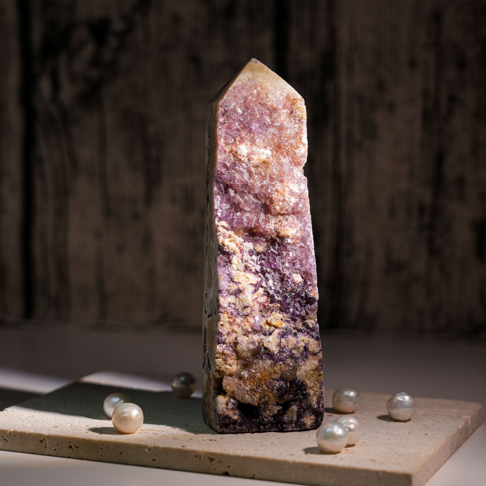 Raw Fluorite Root Tower - helmsman - crystal