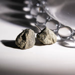Raw Pyrite Earrings - helmsman - crystal