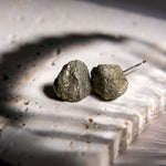Raw Pyrite Earrings - helmsman - crystal