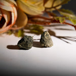 Raw Pyrite Earrings - helmsman - crystal