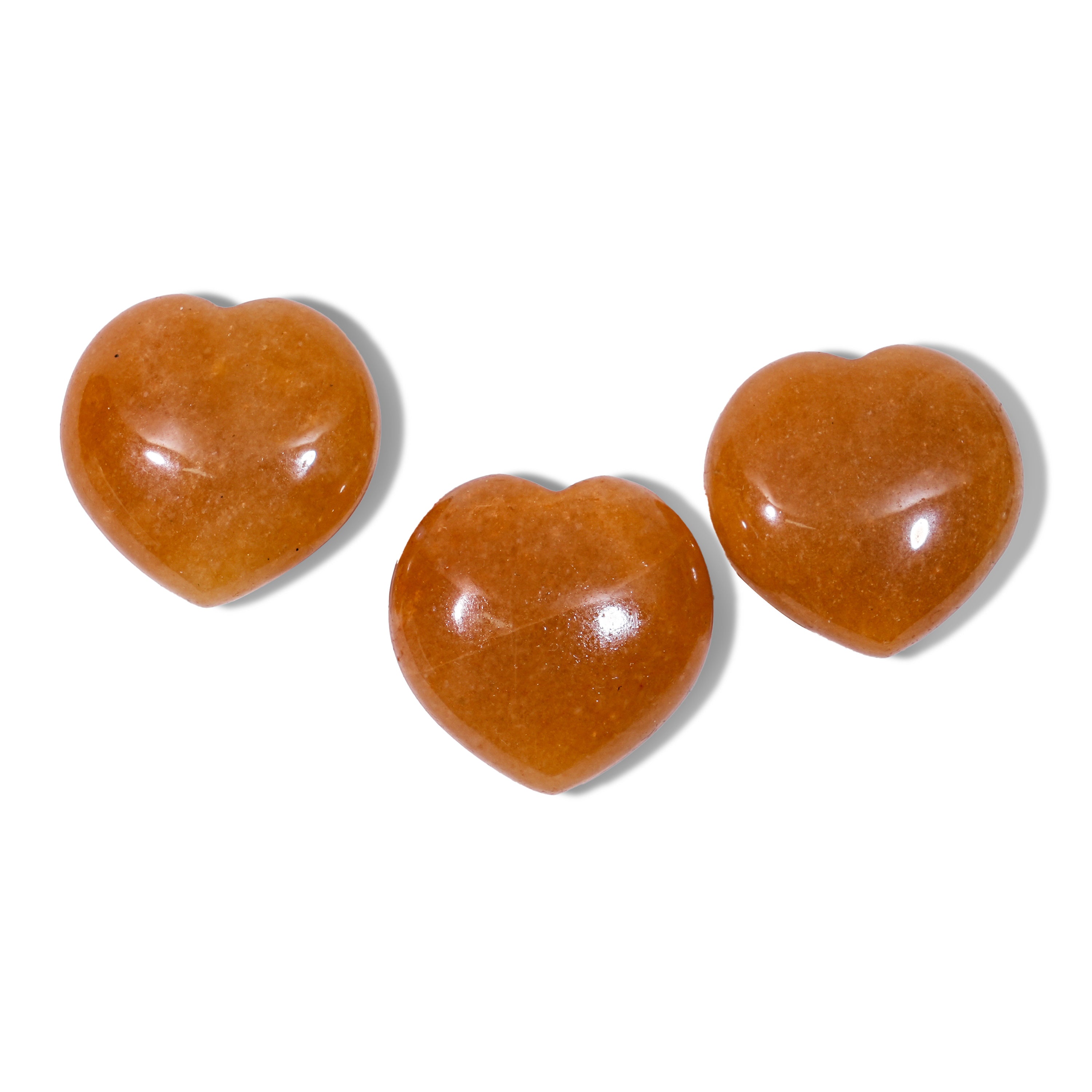 Red Aventurine Mini Heart Set-Helmsman Crystal