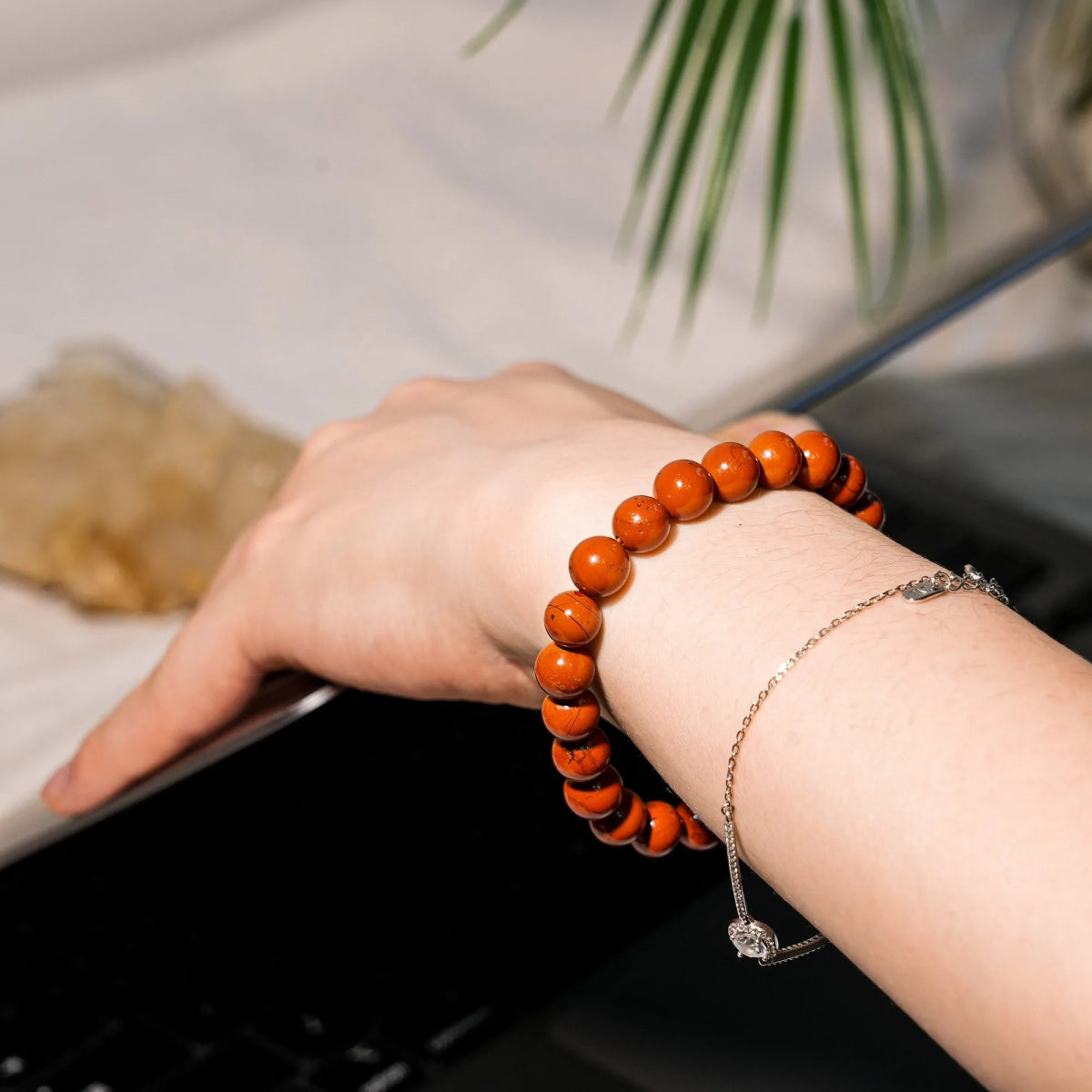 Red Jasper Crystal Bracelet - helmsman - crystal
