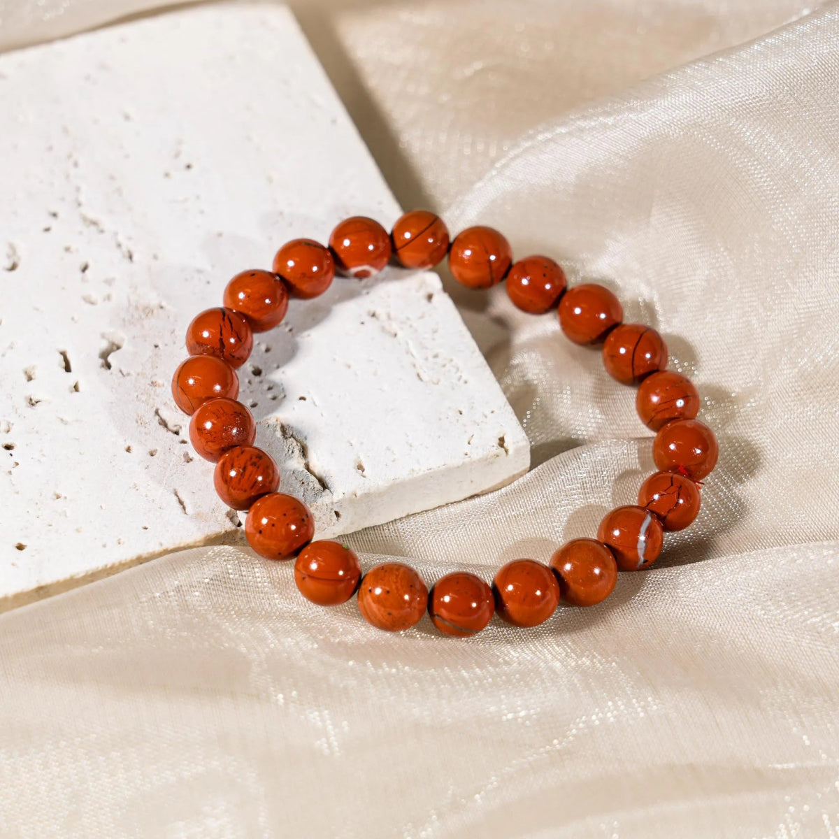 Red Jasper Crystal Bracelet - helmsman - crystal