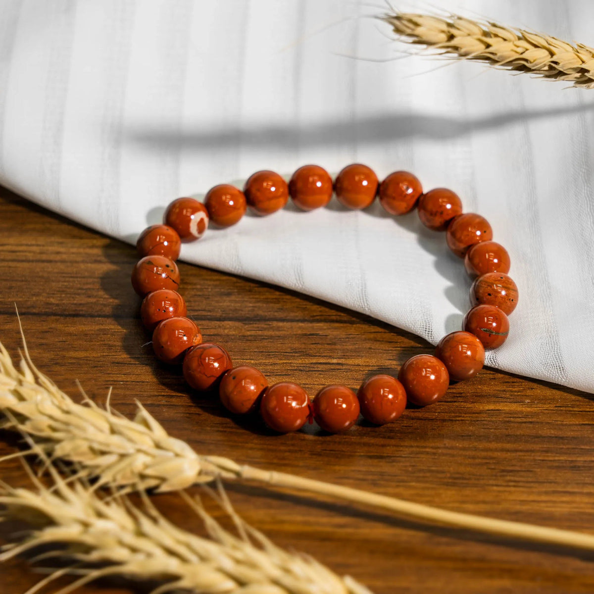 Red Jasper Crystal Bracelet - helmsman - crystal