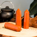 Red Jasper Crystal Point - helmsman - crystal