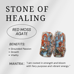 Red Moss Agate Double Terminated Point - helmsman - crystal