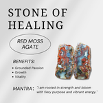 Red Moss Agate Double Terminated Point-Helmsman Crystal