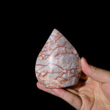 Red Network Stone Flame Freeform - helmsman - crystal